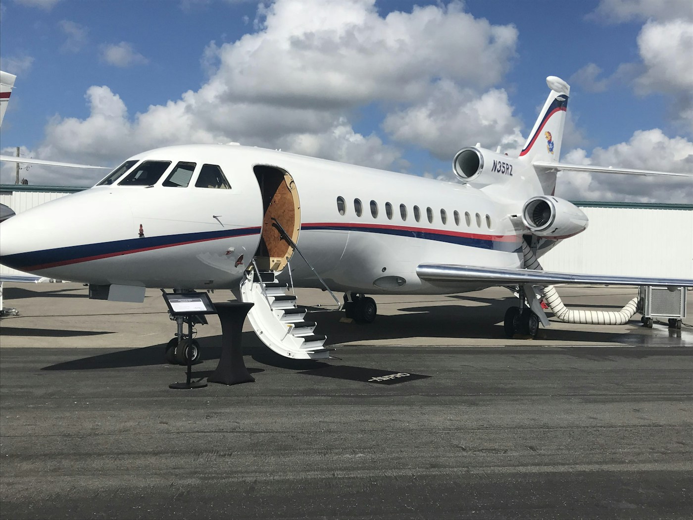 Private jet prepared for departure